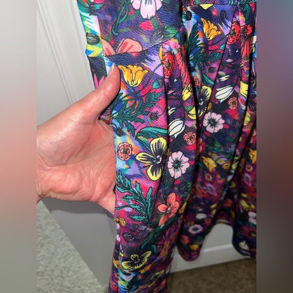LuLaRoe Amelia Bright Floral dress, extra large spring cottage core fairy - Picture 8 of 10